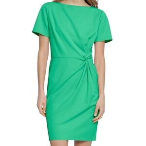 Donna Morgan Kelly Green Twist Dress